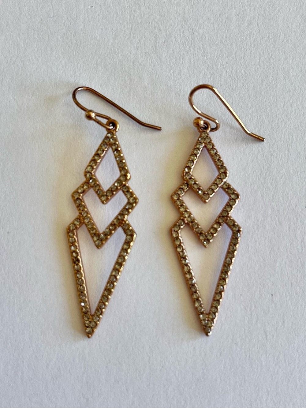 Stella & Dot Rose Gold Drop Earrings